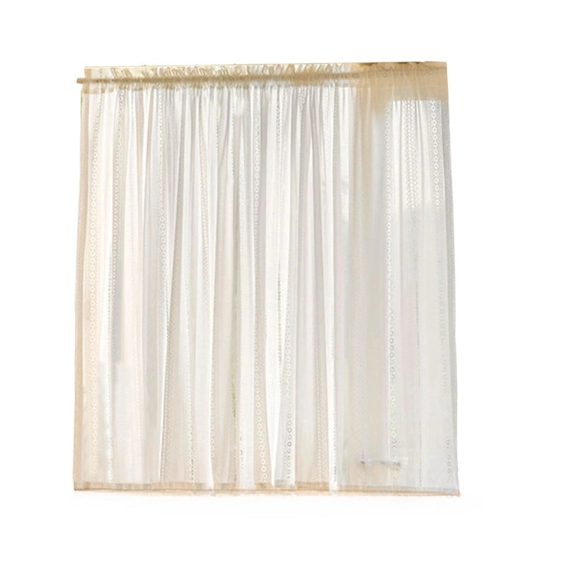 French Short Curtains Nordic Style Semi-Shading Roman Drapes for Home Decoration | Curtains & Window Treatments