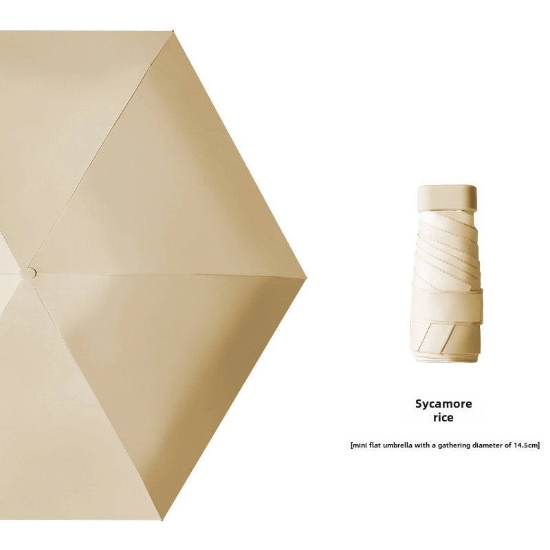 Ultra Light 60% UV Protection Folding Sun Umbrella for Women | Portable Pocket Sunshade with Custom Logo | Promotional Item | Fashion Accessories