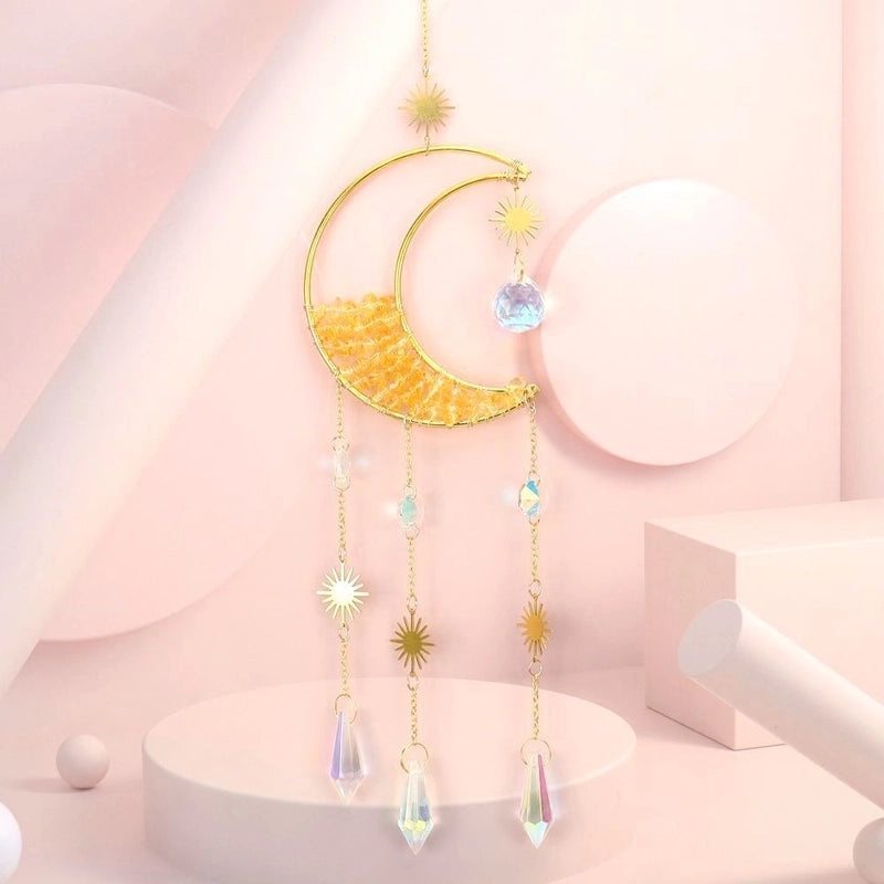 Natural Crystal Wind Chimes Hanging Decor | Home Decor & Accessories