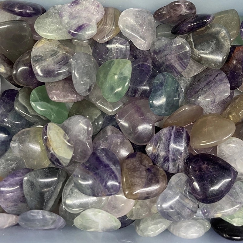 Pink Heart-Shaped Crystal Gemstone 2cm Handmade Decorative Ornament|Home Decor