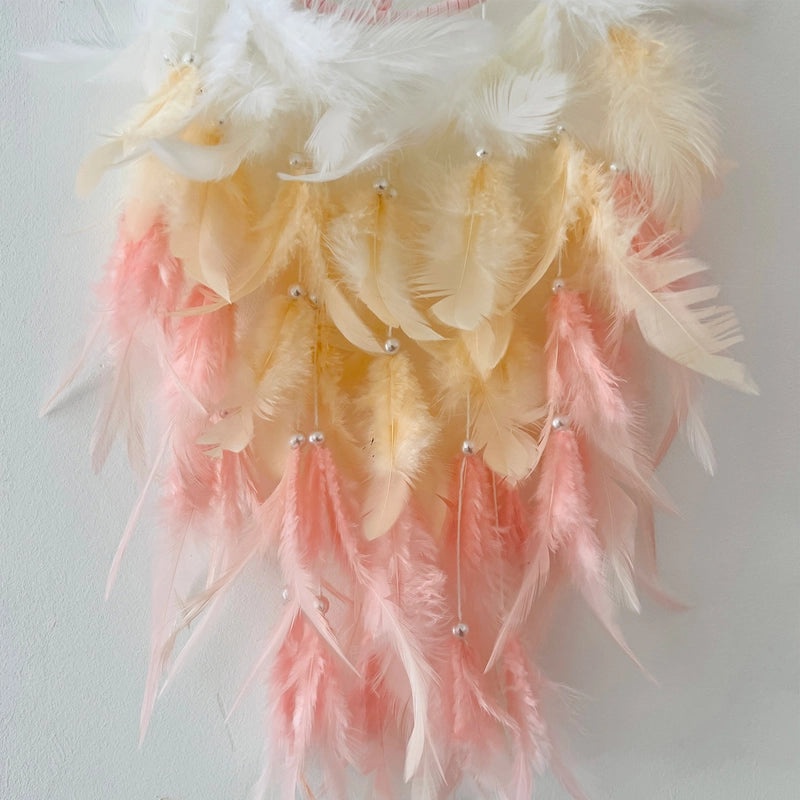 Minimalist Solid Color Feather Iron Dreamcatcher Wall Hanging Decor|Home Wall Art