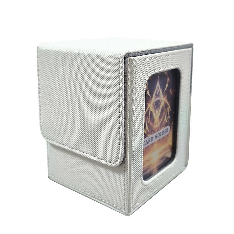 PU Leather Card Storage Box with Window Design for Board Games | Board Game Accessories