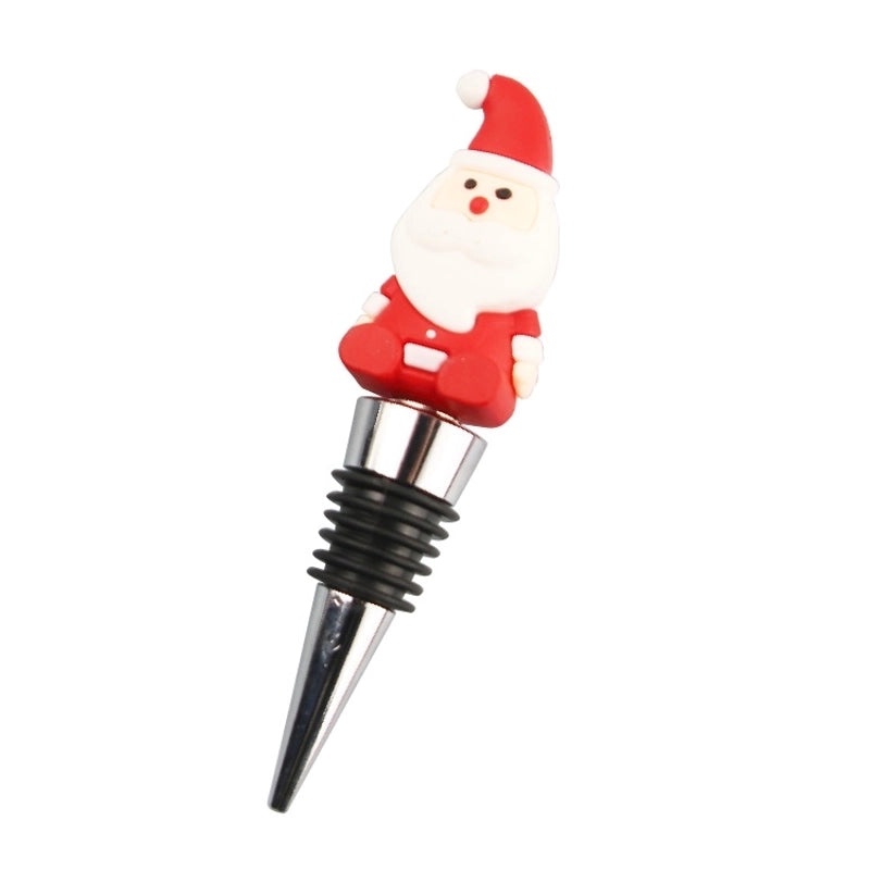 Festive Cartoon Wine Bottle Stopper PVC Aluminium Alloy 1 Piece|Kitchen & Dining Accessories