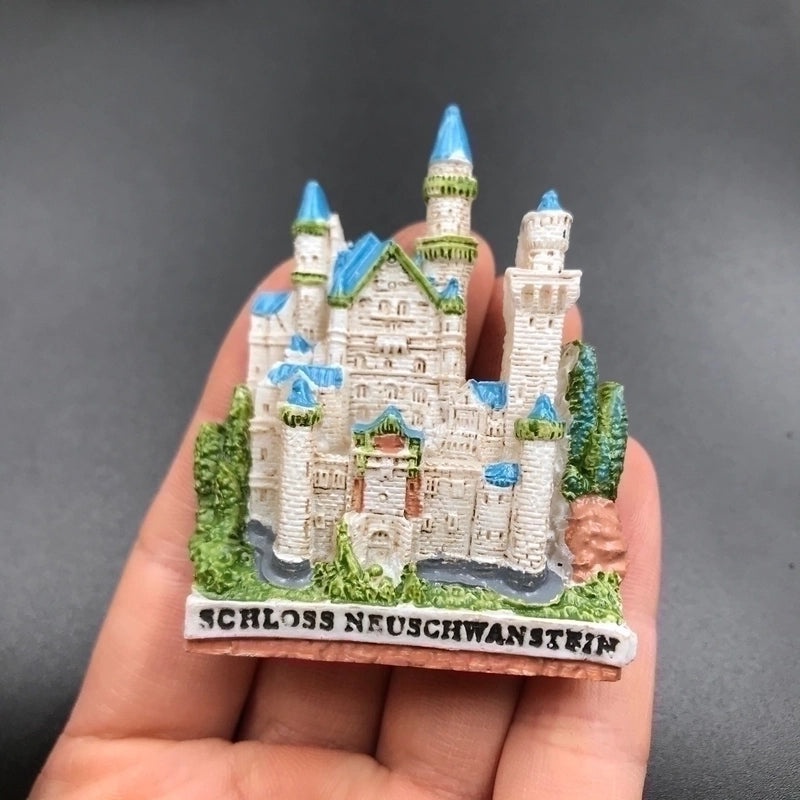 Washington USA Germany Swan Castle France Italy Syria Gulg Bell Magnetic Resin Refrigerator Magnet|Home Decor Magnets