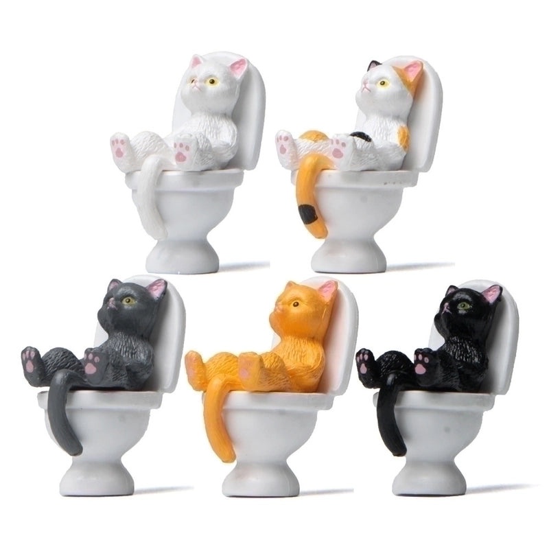 Cute Cartoon Cat Plastic Decoration 1 Piece | Home Decor & Accessories