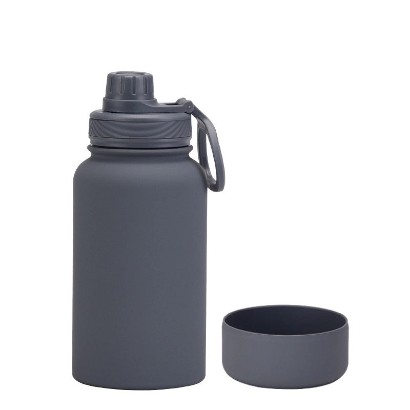 Stylish Solid Color Stainless Steel Water Bottle with Silicone Sleeve 1 Piece|Drinkware & Bottles