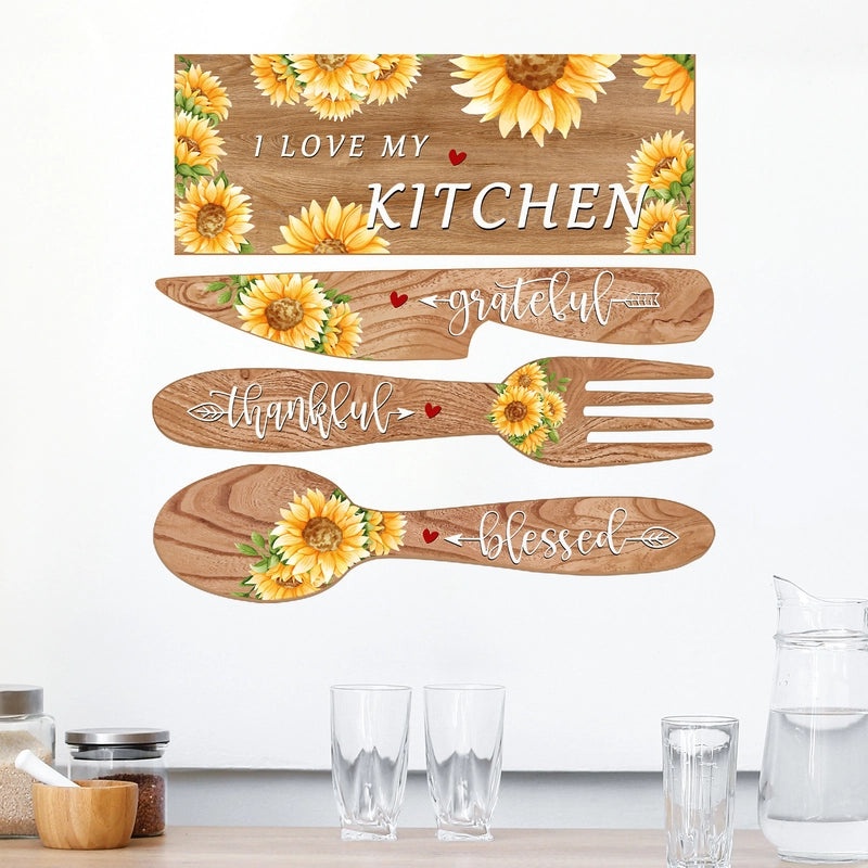 Charming Letter Flower PVC Wall Decals for Windows | Home Decor & Wall Stickers