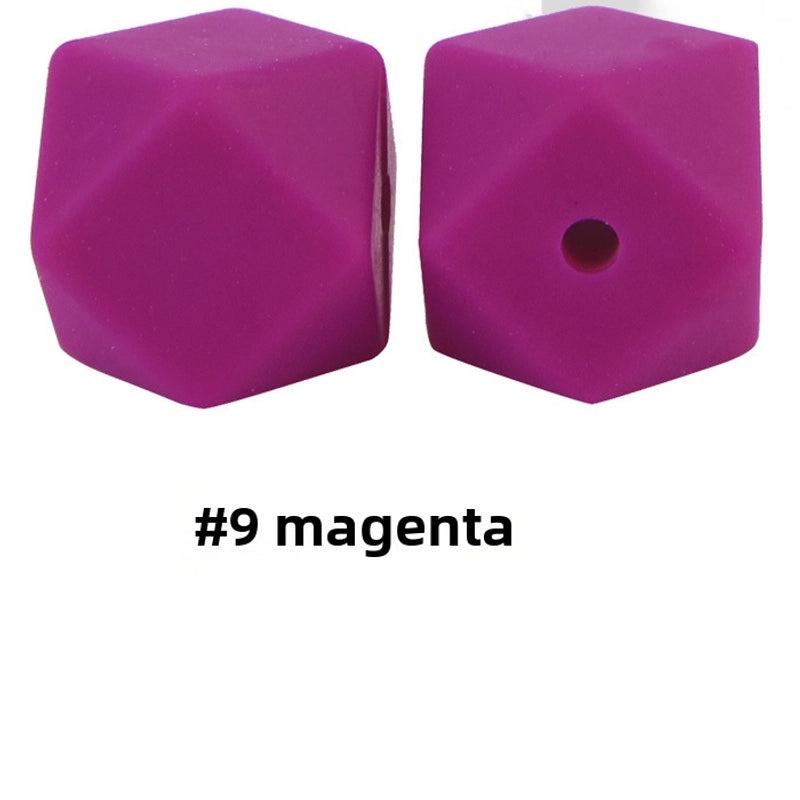 17mm Silicone Octagonal Beads for Pacifier Chains DIY Accessories | Baby & Mom Essentials