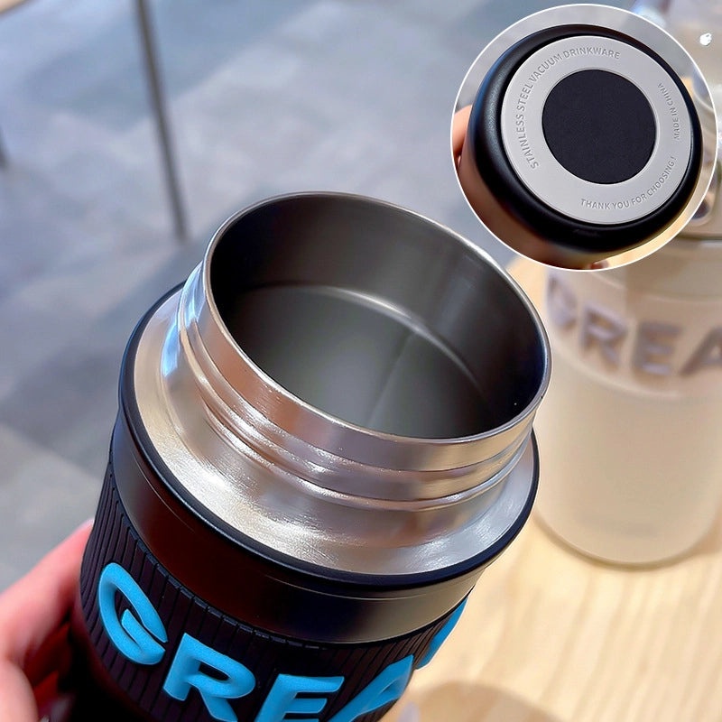 Stylish Letter Engraved Stainless Steel Water Bottles|Drinkware & Water Bottles