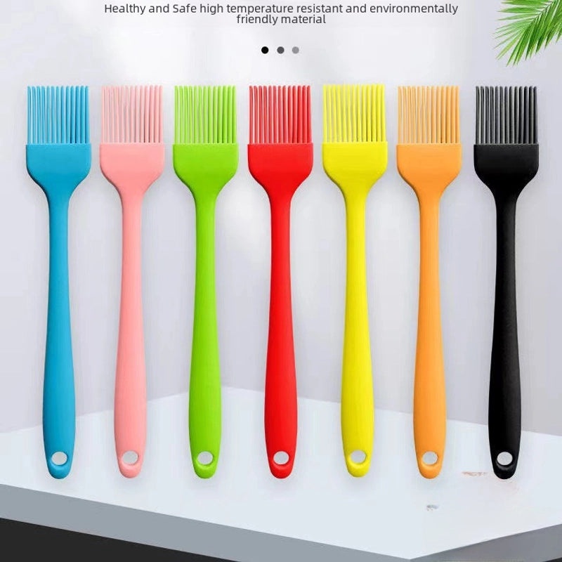 Silicone BBQ Oil Brush High Temp Resistant Integrated Scraper Baking Grill Brush | Kitchen & Dining Tools
