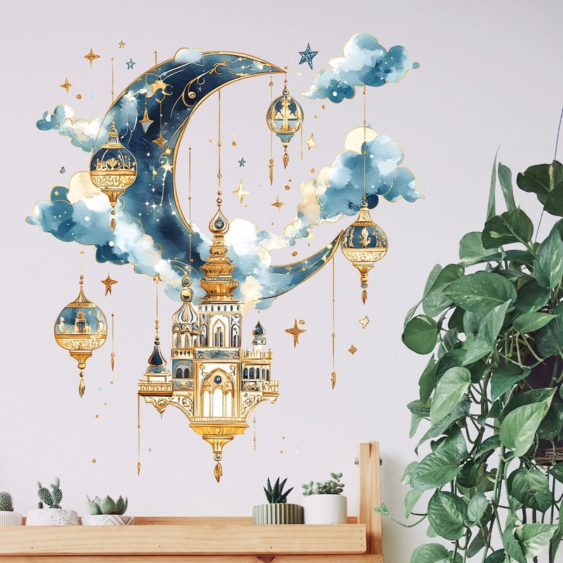 Elegant Star and Moon PVC Wall Decals for Window Decoration|Home Decor & Wall Stickers