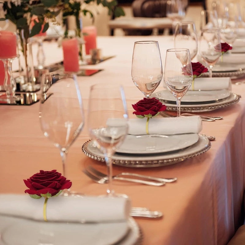 Elegant Rose Metal Napkin Ring Single Piece|Tableware & Dining Accessories