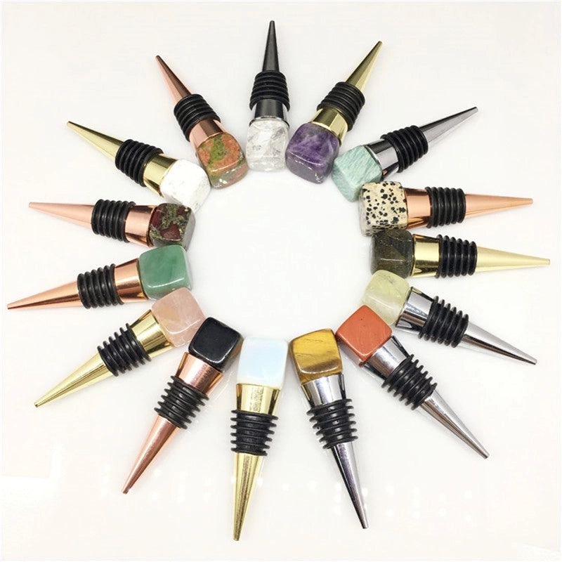 Modern Geometric Metal Wine Bottle Stopper | Kitchen & Dining Accessories