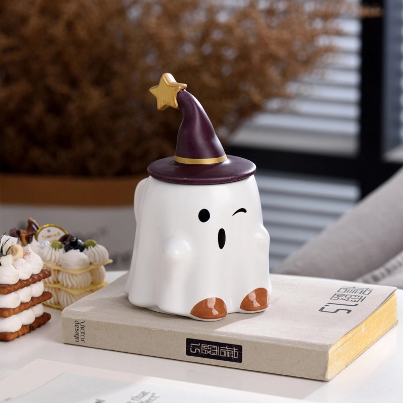 Halloween Cartoon Ceramic Mug Cute Elf Coffee Cup Large Capacity Water Cup for Office Use|Home & Kitchen Cups & Mugs