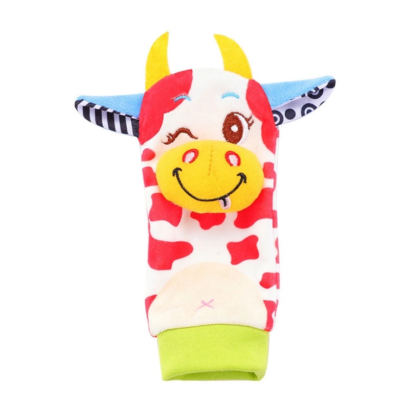 Baby Plush Animal Rattle Wrist Strap Toy for Babies | Baby Toys & Accessories