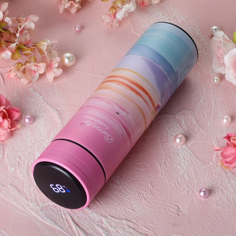 Creative 304 Stainless Steel Vacuum Thermos Cup with Replaceable Battery | Fashion Accessories & Drinkware