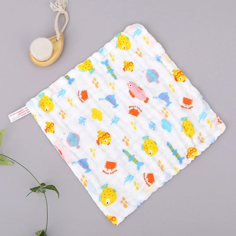 Adorable Cartoon Cotton Baby Burp Cloths Soft Absorbent Accessories for Newborns|Baby Accessories