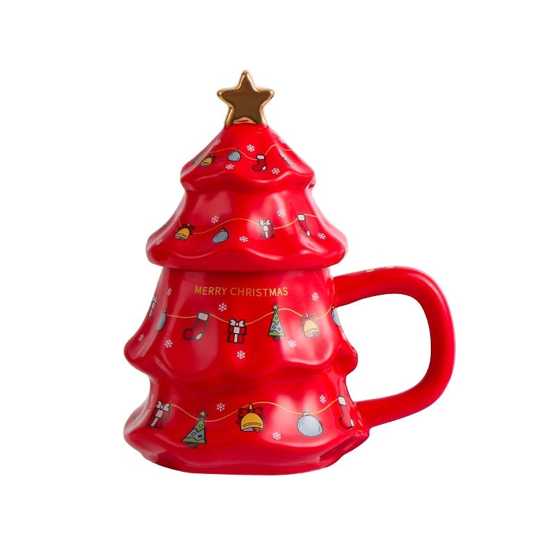 Christmas Tree Porcelain Water Bottle Christmas Vacation Theme | Kitchen & Dining