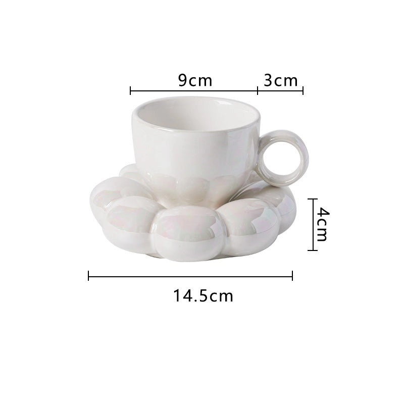 Cute Nordic Macaron Ceramic Coffee Cup and Saucer Set|Home & Kitchen Tableware