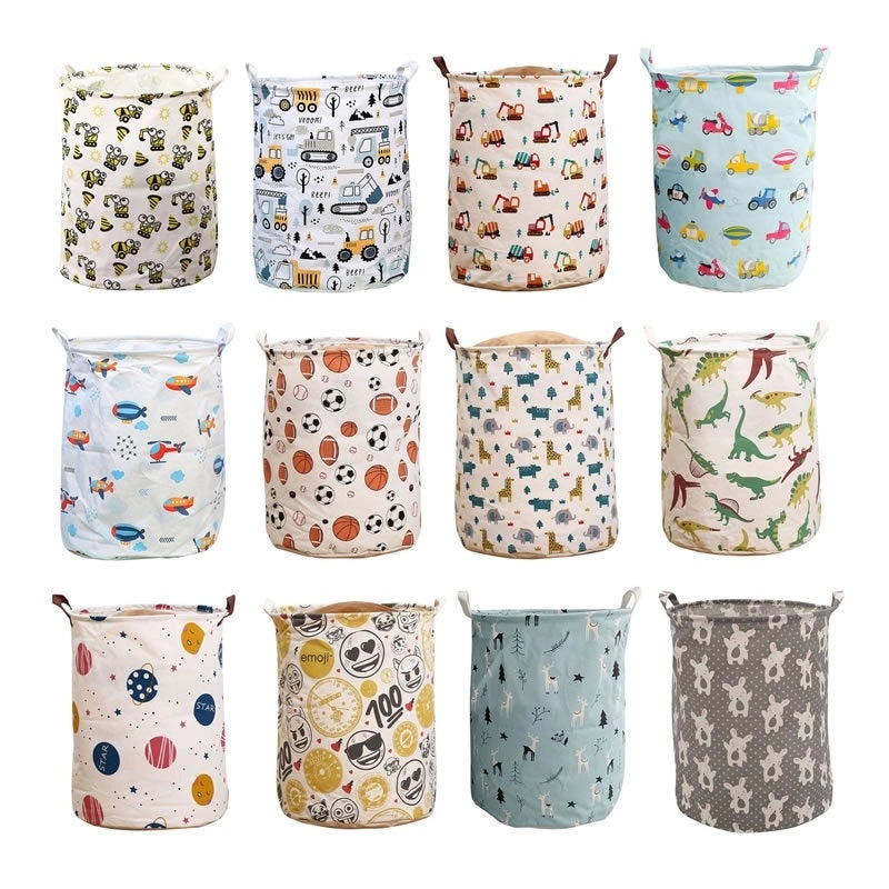 Large Waterproof Laundry Basket with Colorful Print|Home Storage & Organization