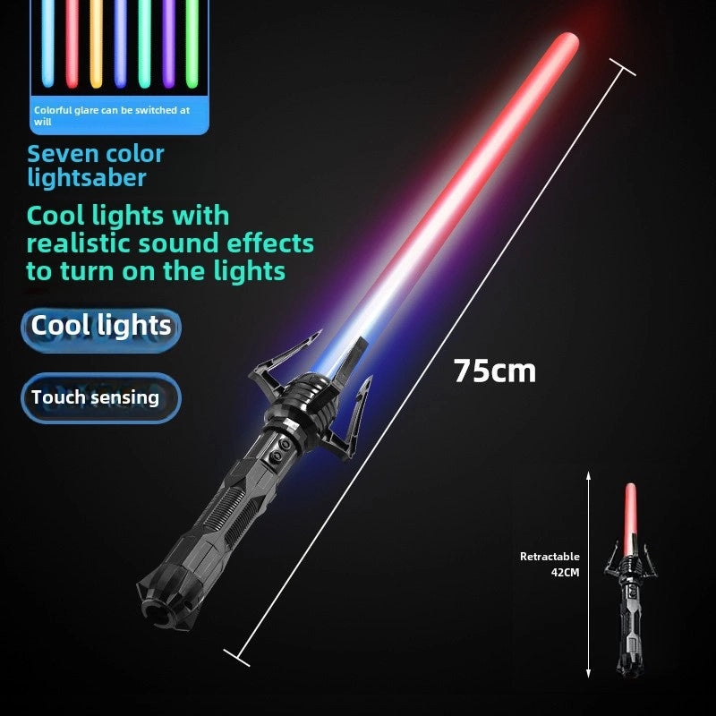 儿童激光剑二合一发光音乐玩具七彩光剑|儿童玩具