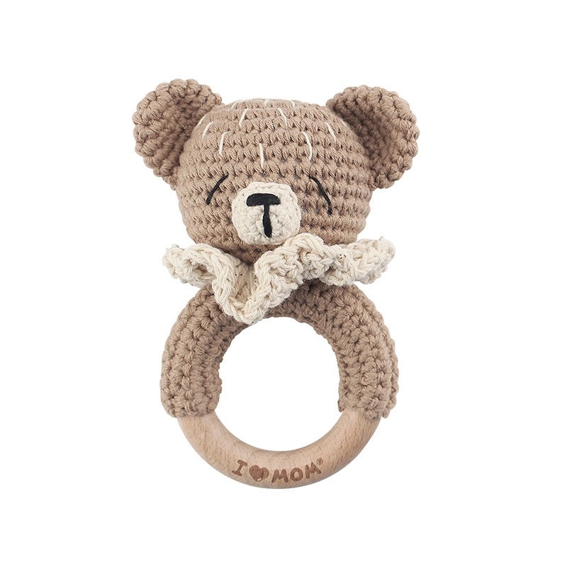 Baby Crochet Animal Rattle Soft Knitted Cartoon Doll Teething Toy for Infant Comfort|Baby Toys & Teethers