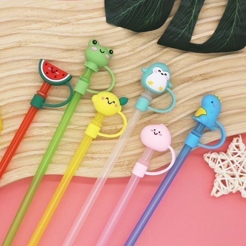 Adorable Animal & Fruit Silicone Straw Single Pack|Drinkware & Bar Accessories