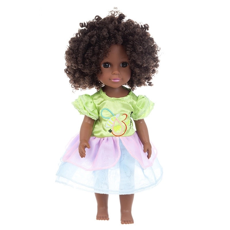 African Black Baby Doll 35cm Vinyl Toy with Explosive Head Dressing|Toys & Baby Dolls