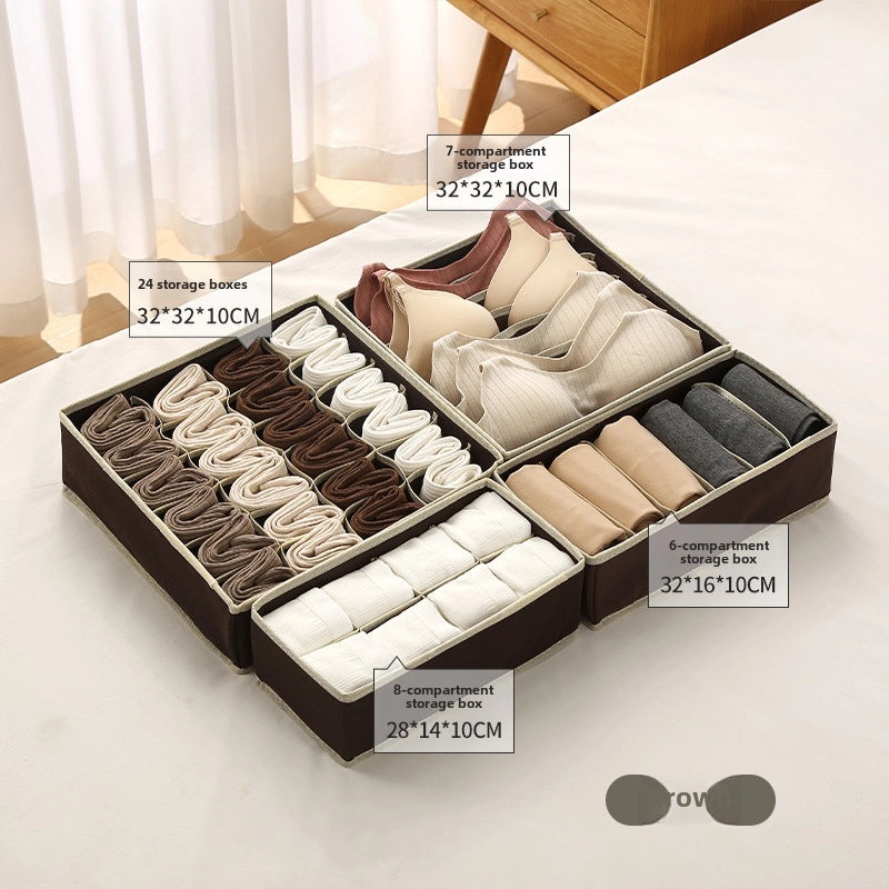 CH Underwear Storage Organizer Set 4pcs Thick Fabric Drawer Boxes for Socks Bra Household Use|Home Storage & Organization