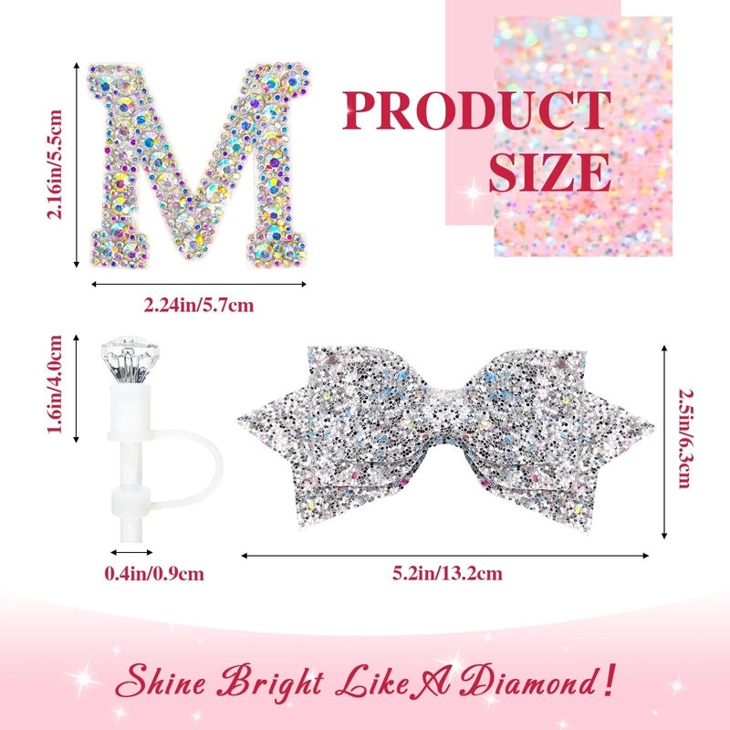 Glamorous Bow Letter Silicone Cup Sleeve Set | Drinkware Accessories