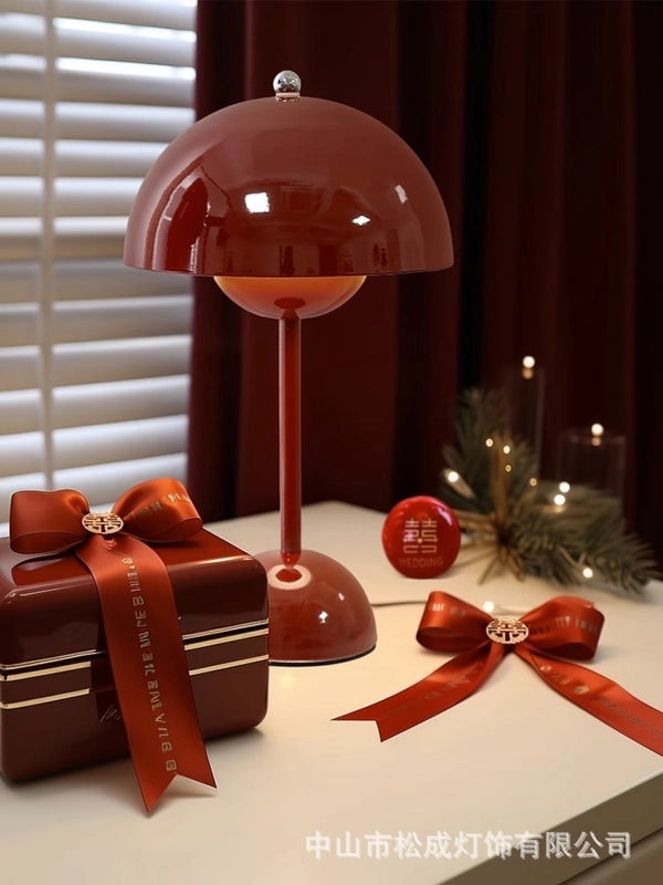 Nordic Flower Bud Table Lamp Plug-in Night Light for Wedding Bedside Dowry Lantern|Home Decor Lighting