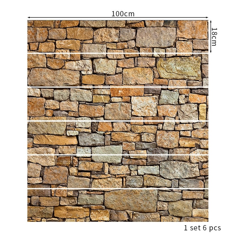 Casual Stone Pattern PVC Stair Wall Decal for Home Decor|Home Decor & Wall Stickers