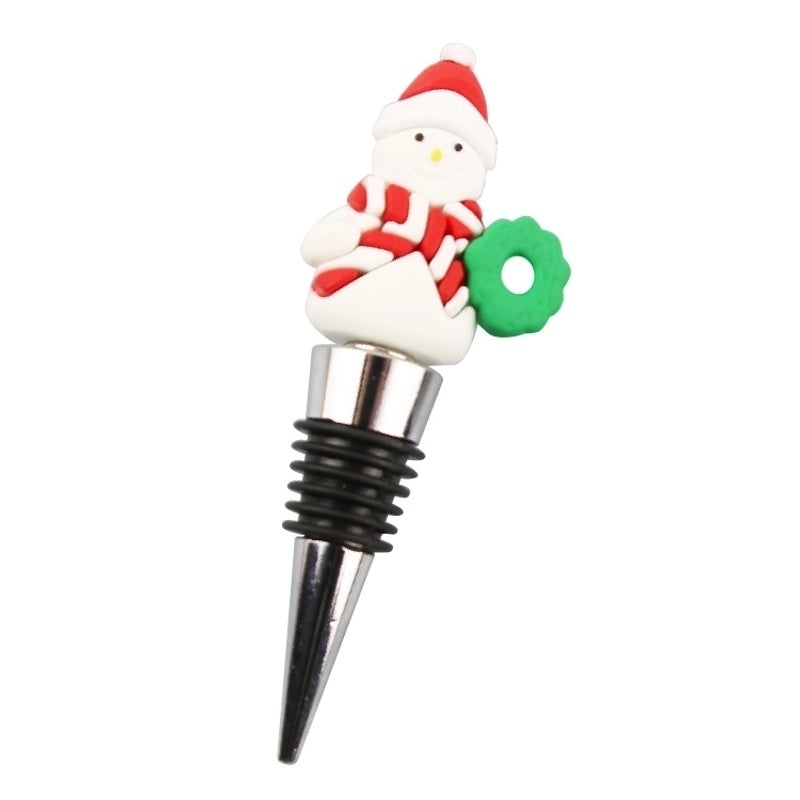 Festive Cartoon Wine Bottle Stopper PVC Aluminium Alloy 1 Piece|Kitchen & Dining Accessories
