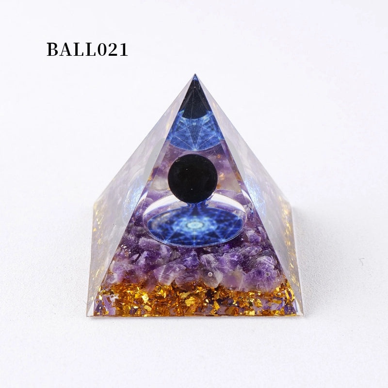 Minimalist Natural Crystal Pyramid Ornament Small Conical Decorative Crystal Piece|Home Decor Accessories