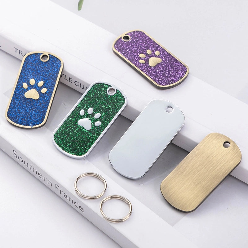 Sleek Metal Footprint Pet Charms for Minimalist Style|Pet Accessories & Jewelry