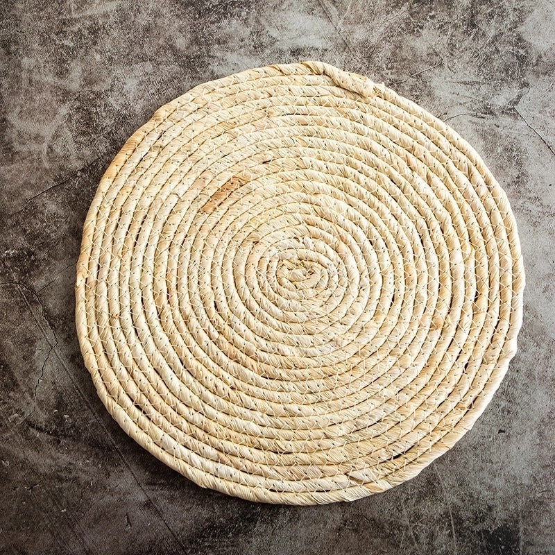 Simple Plain Straw Placemat for Everyday Use|Home & Living Tableware