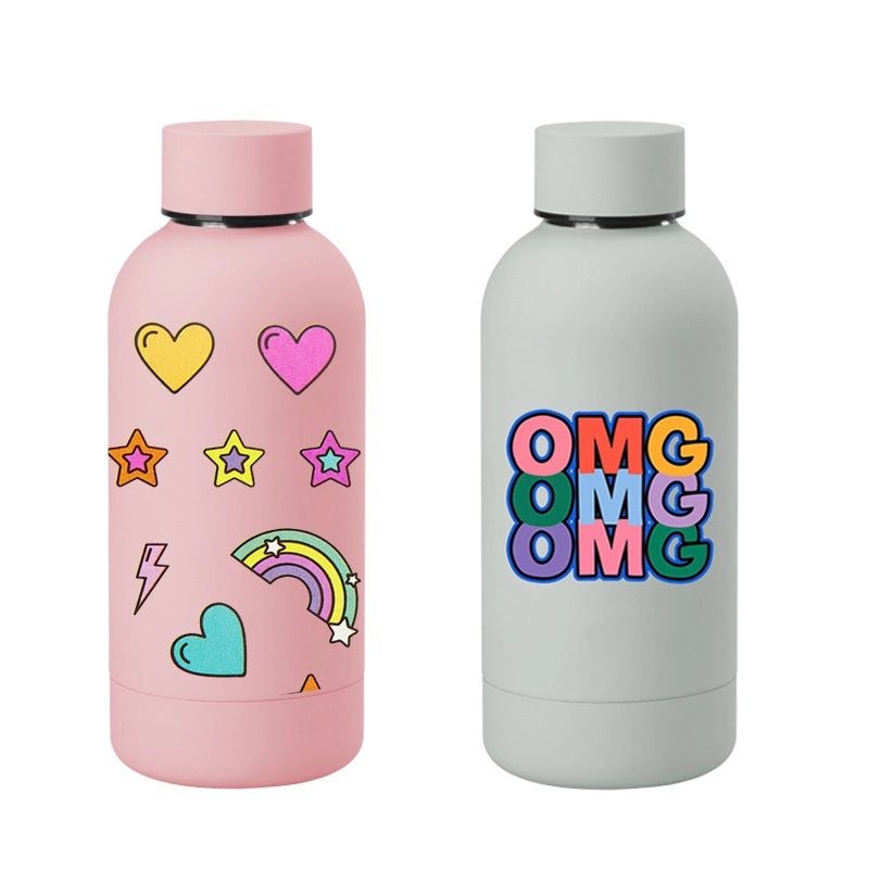 Cute Cartoon Star Stainless Steel Insulated Thermos Cup | Drinkware & Travel Mugs