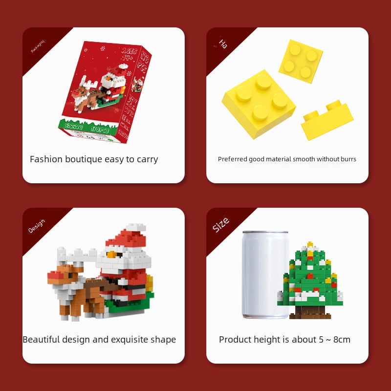 Christmas Mini Diamond Blocks Puzzle Toys Santa Claus & Christmas Tree Building Set|Toys & Games