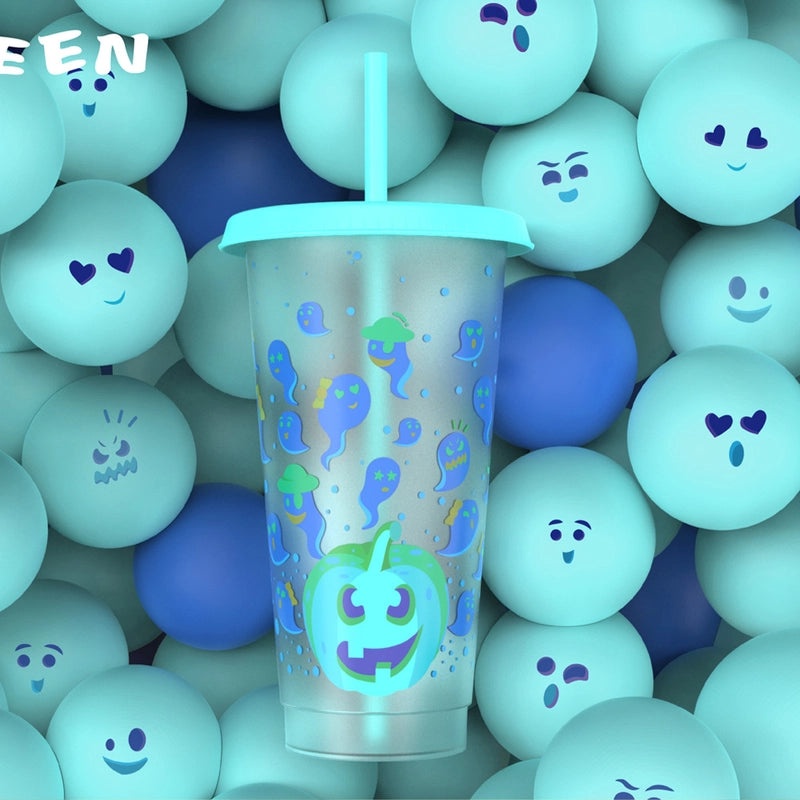 Halloween Themed Cartoon Plastic Water Bottles for Casual Use|Drinkware & Bottles