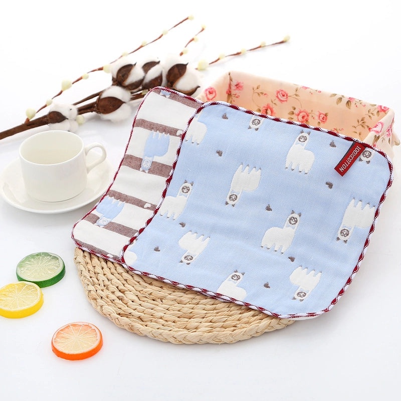 Adorable Cartoon Cotton Baby Burp Cloths Soft Absorbent Accessories for Newborns|Baby Accessories