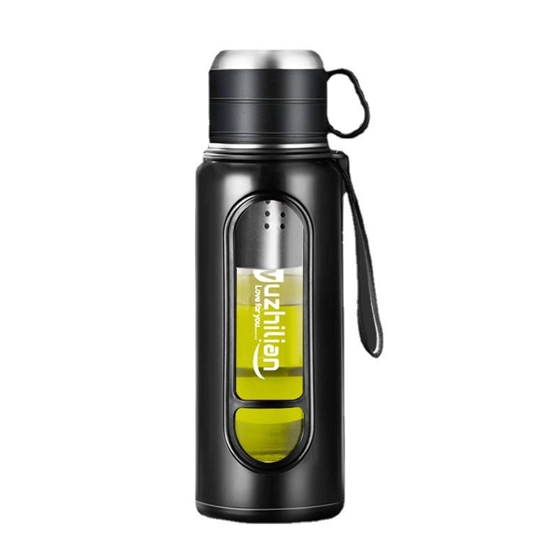 超大容量双层耐高温玻璃杯防摔分离茶杯男士便携塑料水杯|茶具饮具