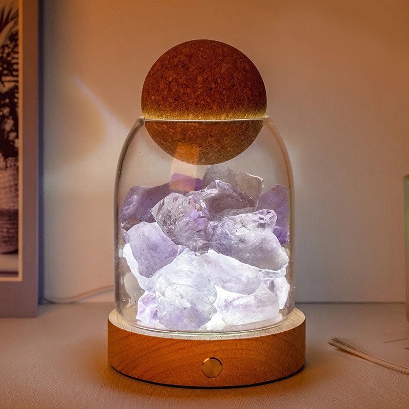 Chinoiserie Style Geometric Crystal Aromatherapy Night Lamp Decorative Lighting Accessories|Home Decor & Lighting