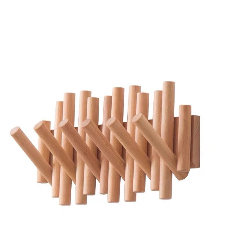 Nordic Style Adhesive Wall-Mounted Coat Rack Foldable Clothes Hook for Entryway Storage|Home Storage & Organization