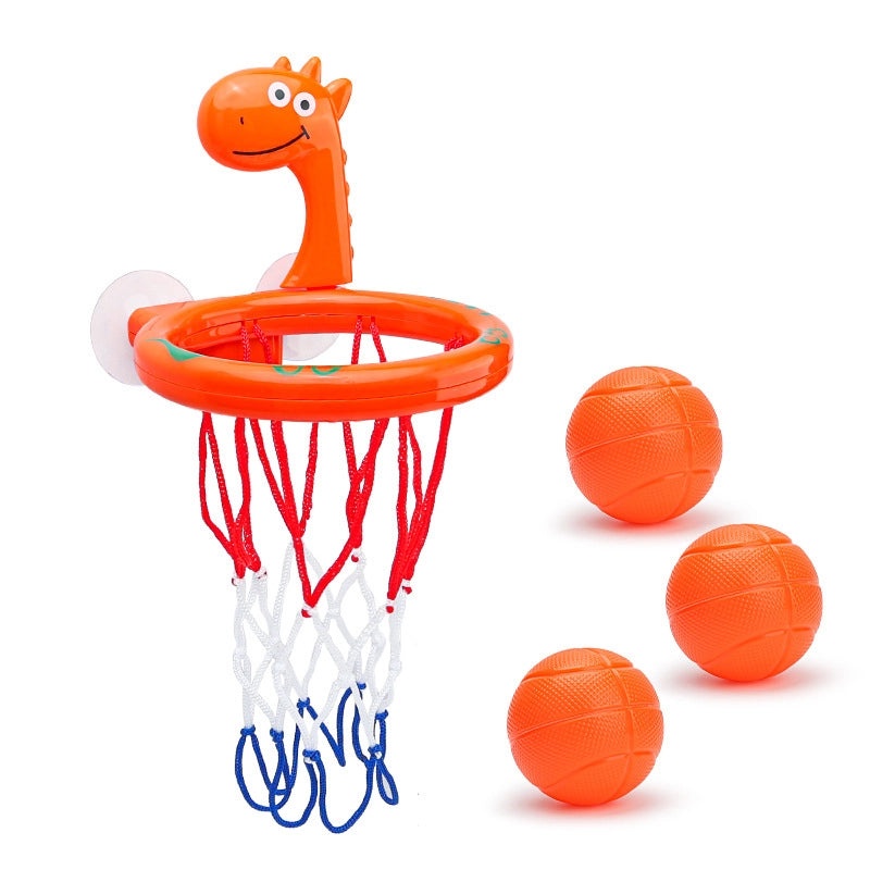 Cartoon Dinosaur Shark Orange Duck Basketball Bath Toy Set for Indoor Baby Shooting Games|Baby Bath Toys