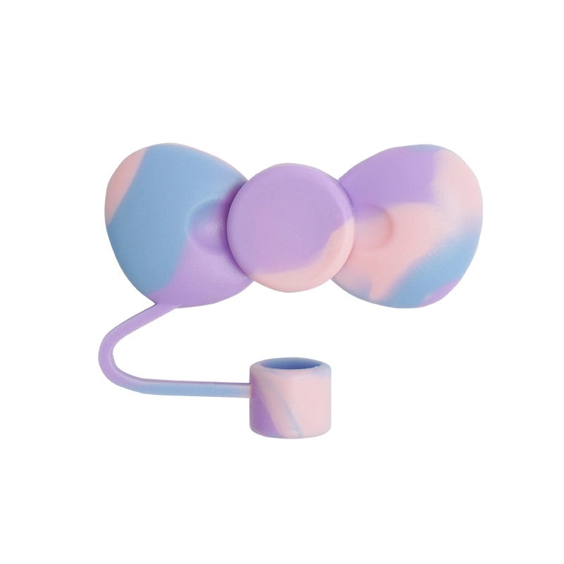 Adorable Bow Knot Silicone Straw Cap 1pc|Straw Accessories