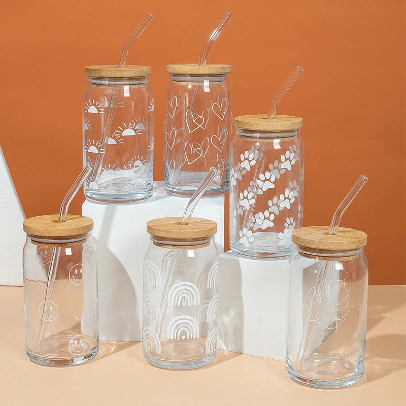 Stylish Solid Color Glass Water Bottle for Everyday Use 1 Piece|Home & Kitchen > Drinkware > Water Bottles