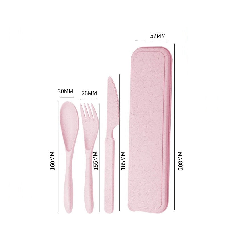 Wheat Straw Casual Tableware Set Solid Color Eco-Friendly Dinnerware | Kitchen & Dining