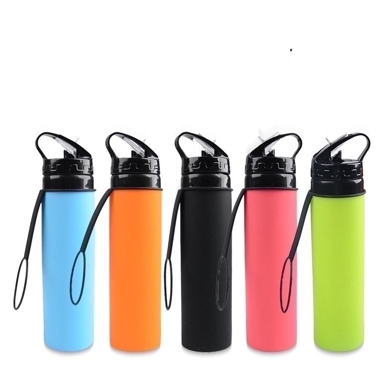 Stylish Solid Color Silicone Water Bottle | Outdoor Drinking Bottles