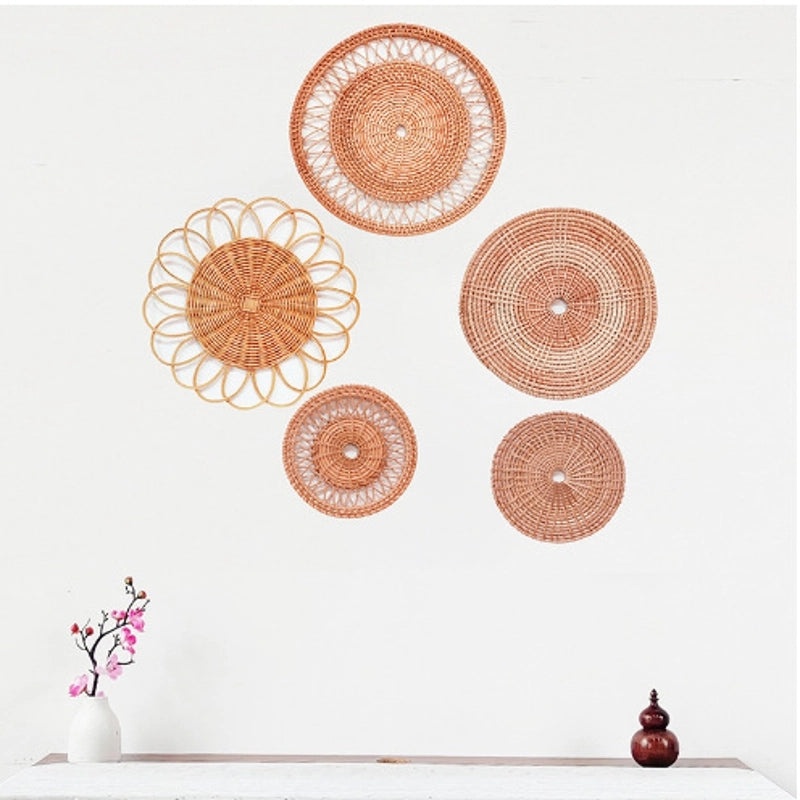 Nordic Style Rattan Wall Hanging Ornament for Home Entrance and Living Room Decor|Home Decor