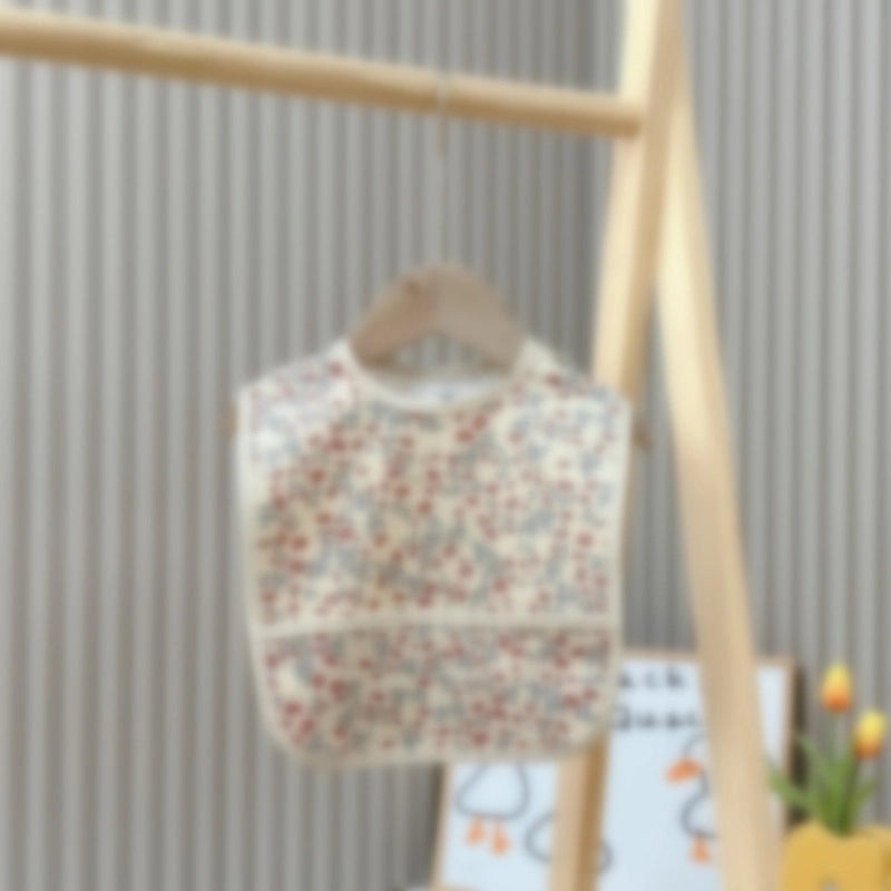 Waterproof Baby Bib with Cartoon Print Sleeveless PU Spit Bag Soft Infant Feeding Accessory|Baby Accessories